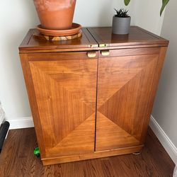 Crate & Barrel bar cabinet