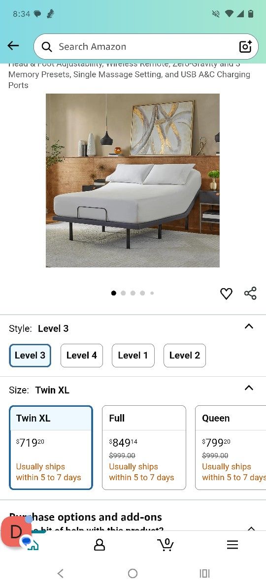 Serta Electric Bed With Electric Frame With Mattress