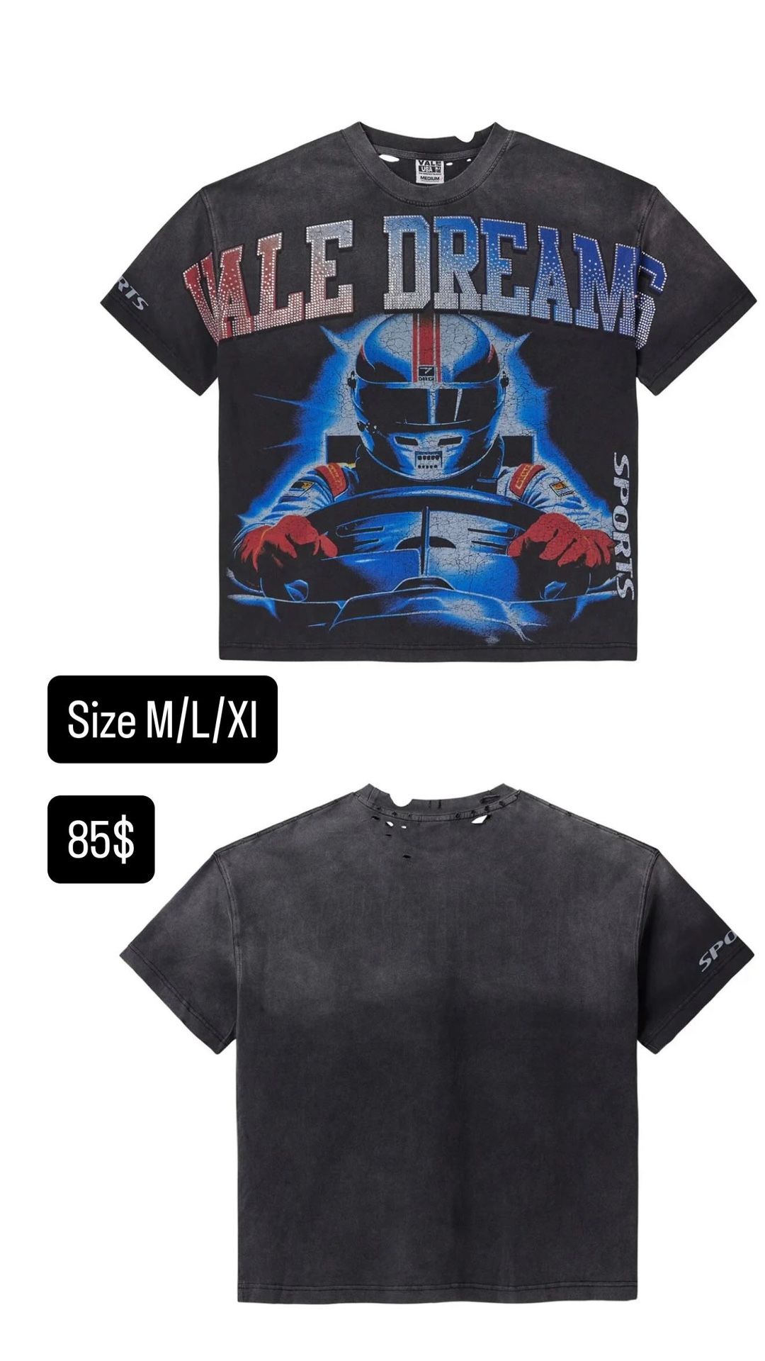 Vale Forever Speed Bling Tee 'Black' Size M/L/Xl