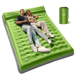 OGERY Sleeping Pad for Camping, 6" Extra-Thick Reinforced Camping Sleeping Pad with Pillows & Built-in Foot Pump, Ultralight Self Inflating Air Mattre