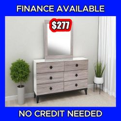 🔥 DRESSER + MIRROR DEAL! 💄🪞 ✨ ¡OFERTA DE TOCADOR CON ESPEJO! 💲Only $277 🚚 Delivery Available / FINANCE AVAILABLE  📦 #PF5458