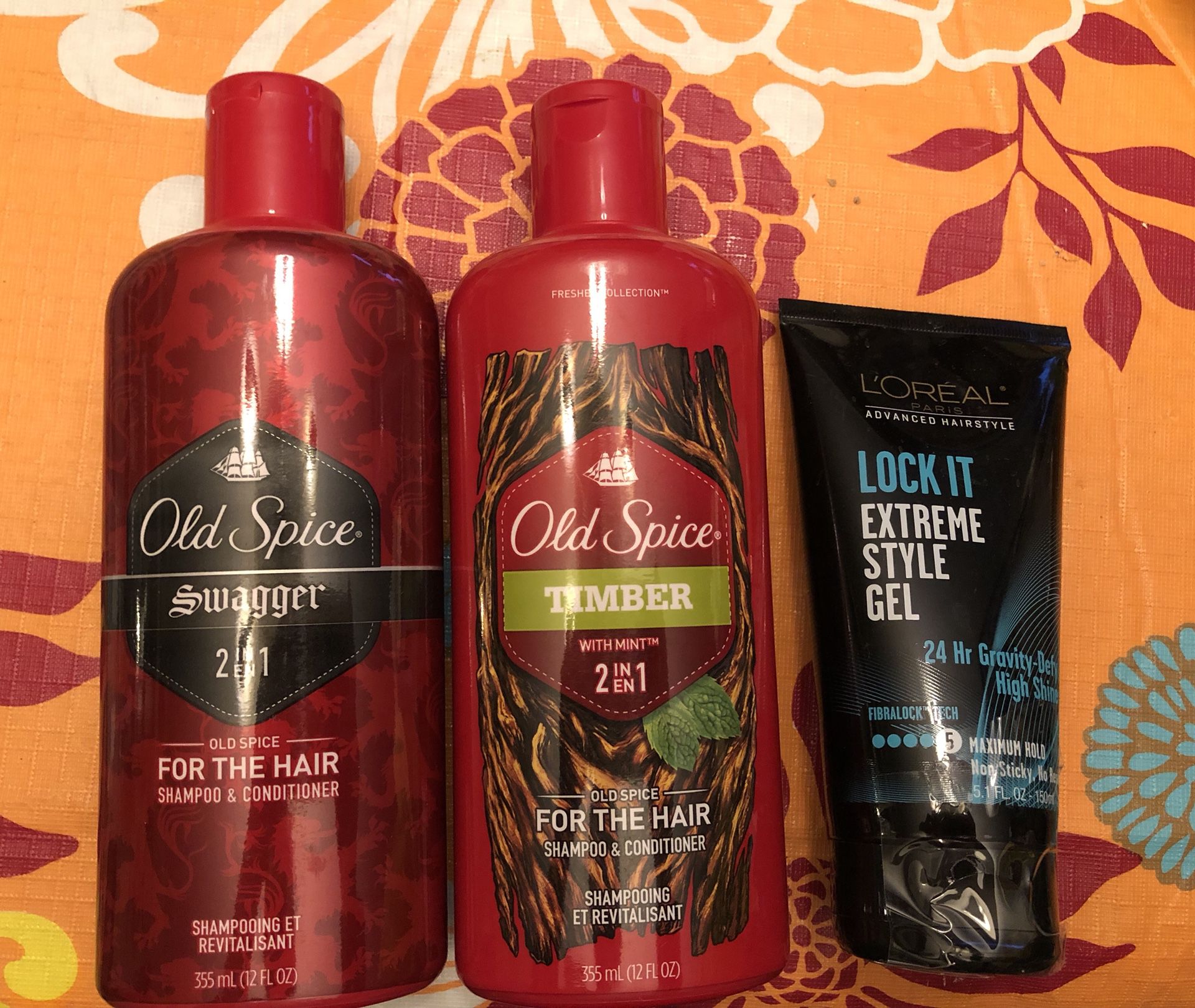 2 Old Spice Shampoo & Conditioner + 1 L’Oréal Extreme Style Gel 24 Hrs Gravity-Def: 3 for $12