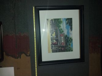 Pamela C Renfroe  1991 Powers Service Station Framed Art