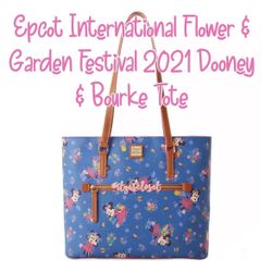 Epcot International Flower & Garden Festival 2021 Dooney & Bourke Shopper Tote NWT