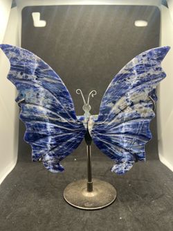 Sodalite butterfly with stand