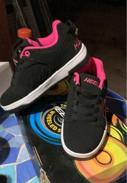Heelys Black and Pink Wheeled Sneakers size 1