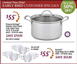 Princess House Heritage Stainless Steel Cookware Set 