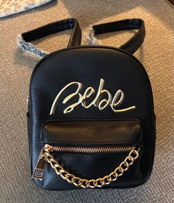 NWT - Bebe brand “Gianna” Backpack Purse (Black)