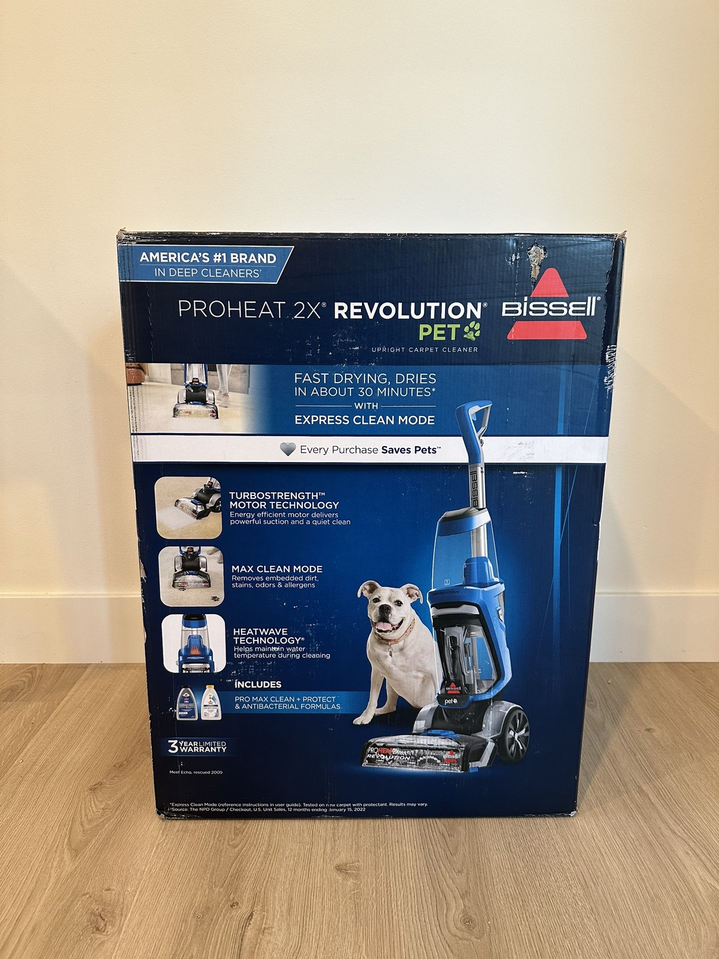 Bissell ProHeat 2x Revolution Pet Upright Carpet Cleaner - Blue 15489 **Brand New**