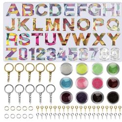 Alphabet Resin Silicone Molds Letter Number for Epoxy Molds DIY Making Keychain