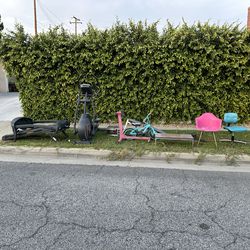 Free stuff! Everything works! Curb side. Treadmill, eliptical, bike..