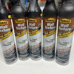 (5) New Homax Wall Texture Knockdown. $25 Takes All. Must Pickup