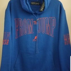 KANGOL BORN BRITISH ESTABLISHED 1938 LIMITED EDITION MEN'S PULLOVER FLEECE HOODIE SWEATER SIZE MEDIUM DARK BLUE BRAND NEW WITH TAGS CHECK OUT MY OFFER