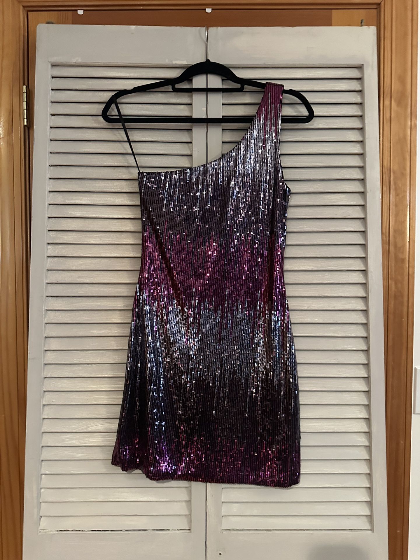 Charlotte Russe one shoulder sequin dress size M
