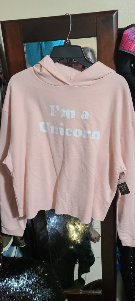 Unicorn Crop Top Hoodie (New)