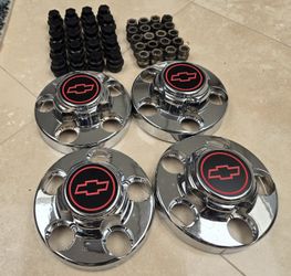 Chevy 454SS Silverado Sport Cheyenne Center Caps Lug Nuts Covers 454 SS 