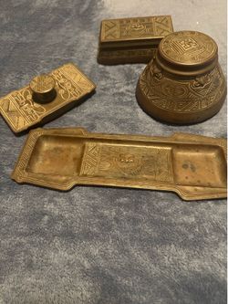 antique  bronze American Indian, Tiffany Studios,  varios