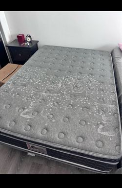 Full Size Mattress + Box Spring + Metal Frame