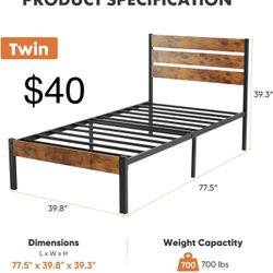 Twin Bed Frame 
