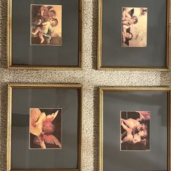 Framed And Matted Raphael Cherub Angels 