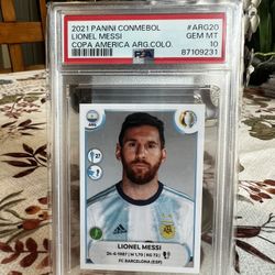 2021 Panini Conmebol Lionel Messi Copa América ARG .COLO GEM MT 10