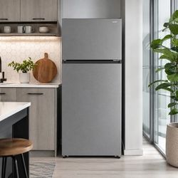 Avanti Apartment Refrigerator, 18 Cu. Ft. with 4.3 Cu. Ft. Frost-Free Top Freezer, Energy Star Certified, Reversible Door, Stainless Steel (AVFF18DLJ0