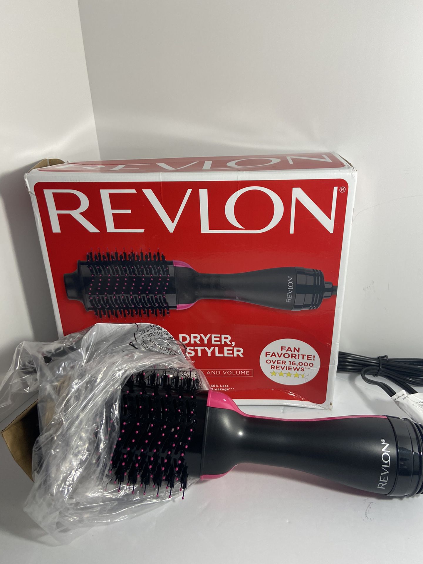 Revelon One-step Hair Dryer Brush and Hot Air Brush, Electric Hair Dryer Volumizer with Negative Ion Curling Dryer Brush Styler