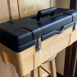 Stack On Professional Heavy Duty Plastic Tool Box w/ Tray 26” X 10”