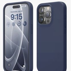 iPhone 15 Pro Max Case, Liquid Silicone Case, Slim Phone Case Anti-Scratch Blue