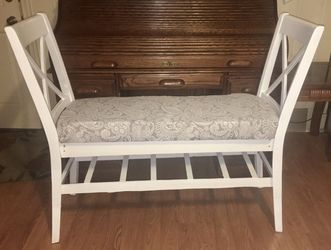 New Chic White French Style Seat Bench