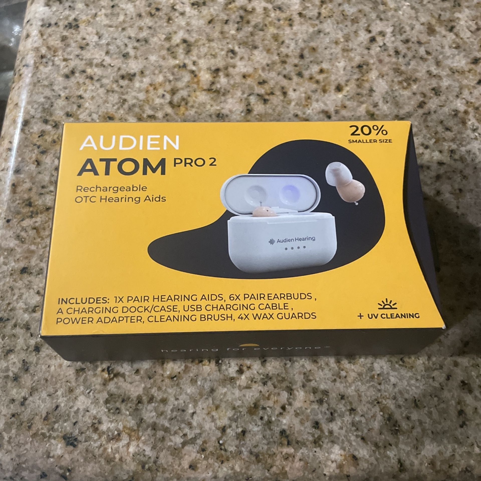 AUDIEN ATOM PRO 2 Rechargeable OTC Hearing Aids