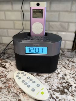 Vintage 2004 Apple iPod Mini 1st Gen Pink + iHome Dock & NaviPro Remote