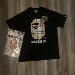 Bathing Ape With Burberry Design 