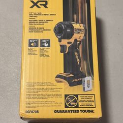 DEWALT 20V MAX XR Brushless Cordless 1/4 in Quiet Hydraulic Impact Driver dcf870b