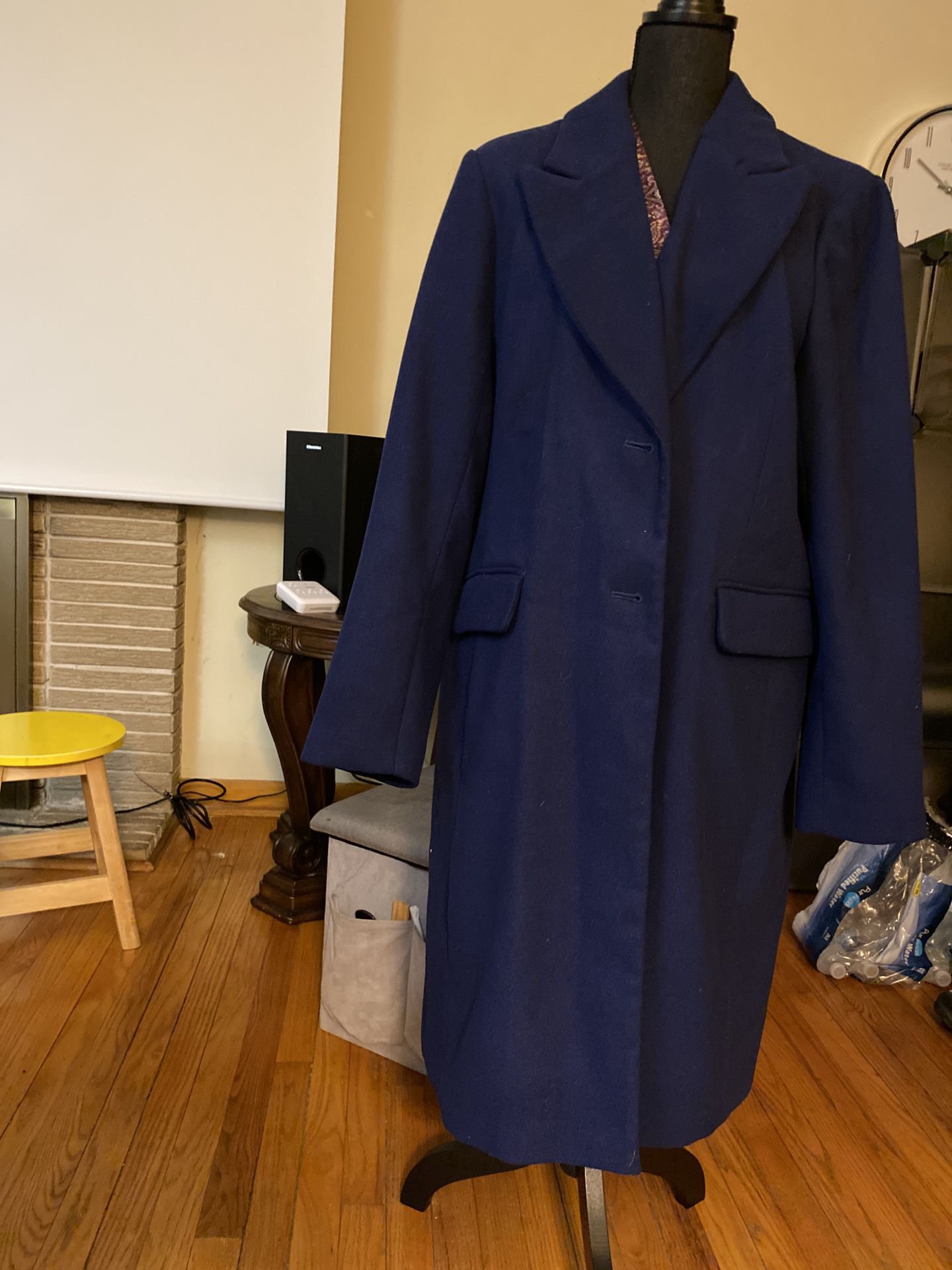 Banana Republic Blue Long Coat NWT Size XL 