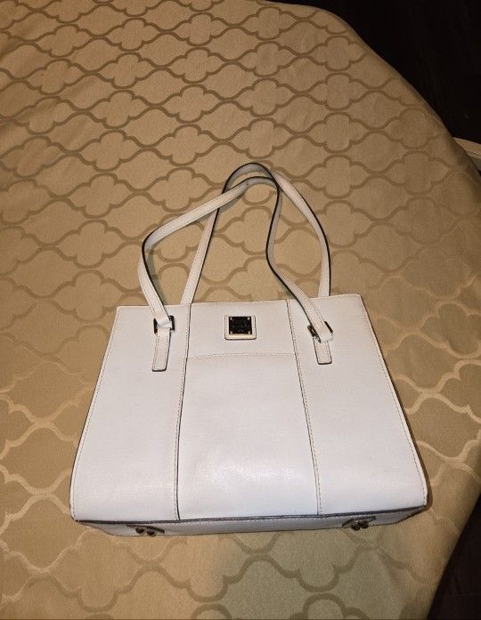 Dooney & Bourke Saffiano Leather Tote Purse Ecru Ivory 