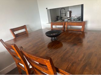 Solid wood dining set for 6z