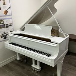 Steinway O White Grand Piano