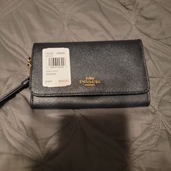 New Coach Wallet Dark Blue