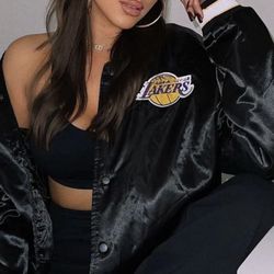 SMALL Lakers Black NBA Jacket New With Tags 