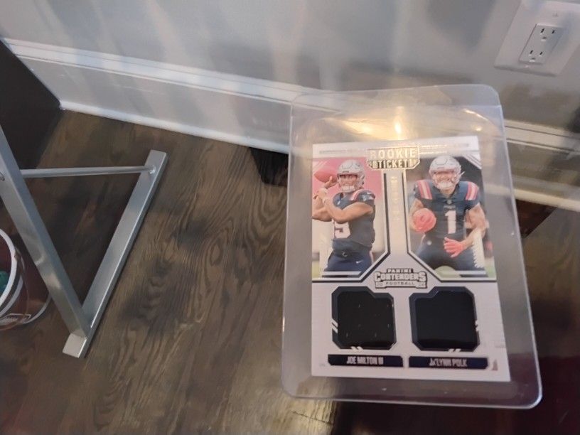 Joe milton lll Jalynn polk Rookie Double Patch Card