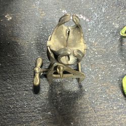 Vintage Solid Brass Fishing Pole Holder 