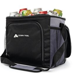 Cooler Soft Sided 36 Cans Adjustable Strap Several Compartments Black Easy Care Excellent Condition 