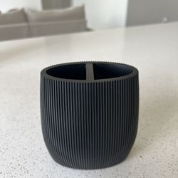 Modern Toothbrush Holder - Sleek Black Design | 2 Compartments