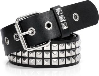 36 Inch Adjustable Studded Belt Unisex