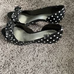 Black And White Polka For Heels 