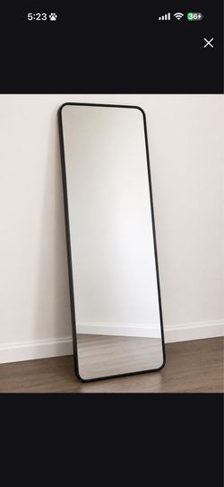 Full Length Floor Mirror Black Frame wooden