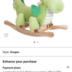 Happy Trails Plush Rocking Dragon