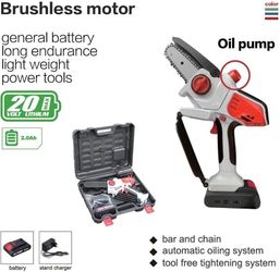 Brushless Mini Chainsaw 2.0Ah HENX H18MNLJ06A02 6" 20V