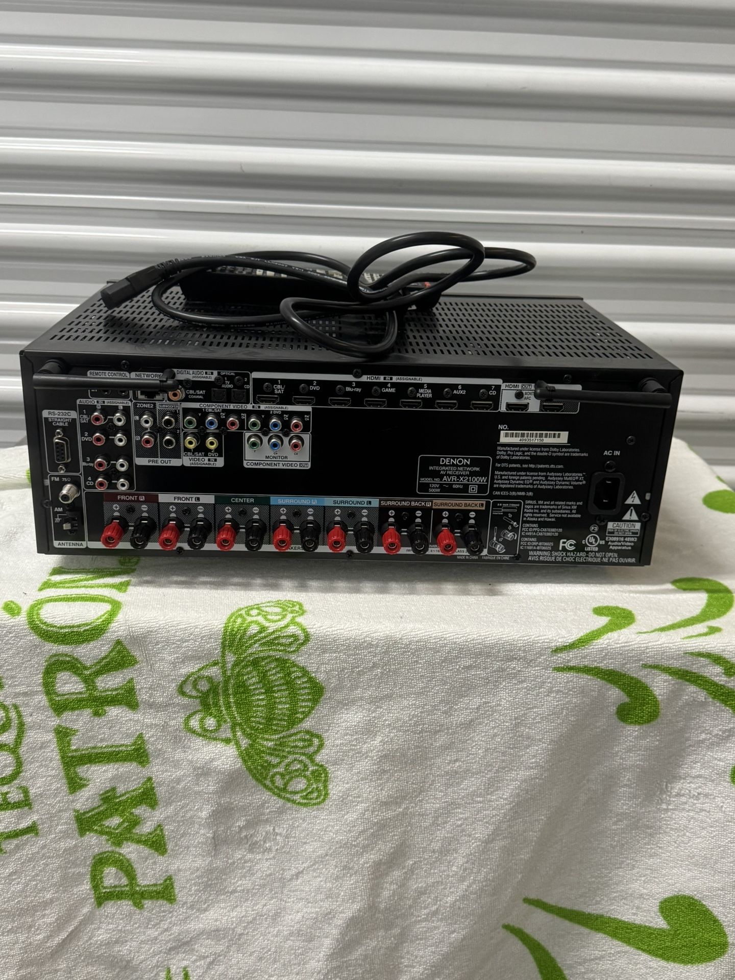Denon AVR-X2100W 4K 7.2 Network AV Receiver With Bluetooth And Wi-Fi